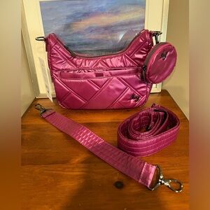 NWOT LUG Curtsy Mini Crossbody Bag Metallic Orchid Pink